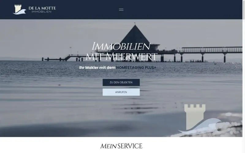 Website De la Motte Immobilien