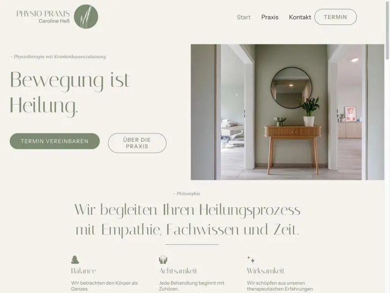 Website Physio Heß